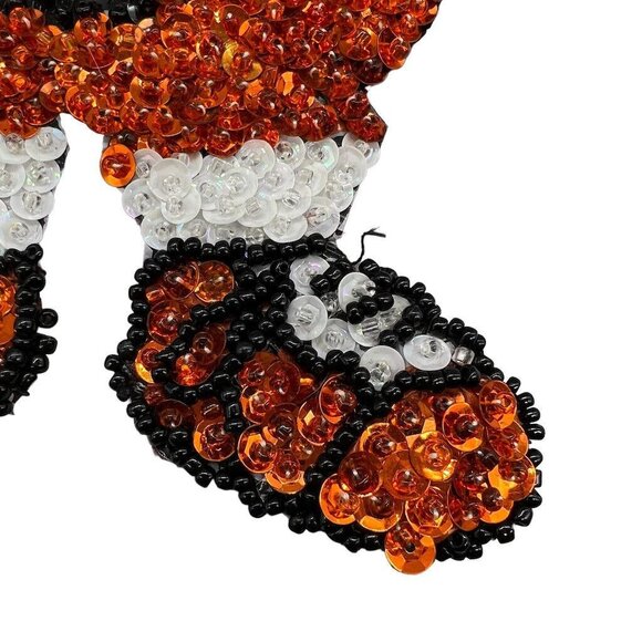 2 Vtg Halloween Cows in Costume Magnets EUC Sequins Beads Pirate Handcrafted - Picture 9 of 12